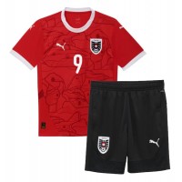 Camiseta Austria Marcel Sabitzer #9 Primera Equipación Replica Eurocopa 2024 para niños mangas cortas (+ Pantalones cortos)